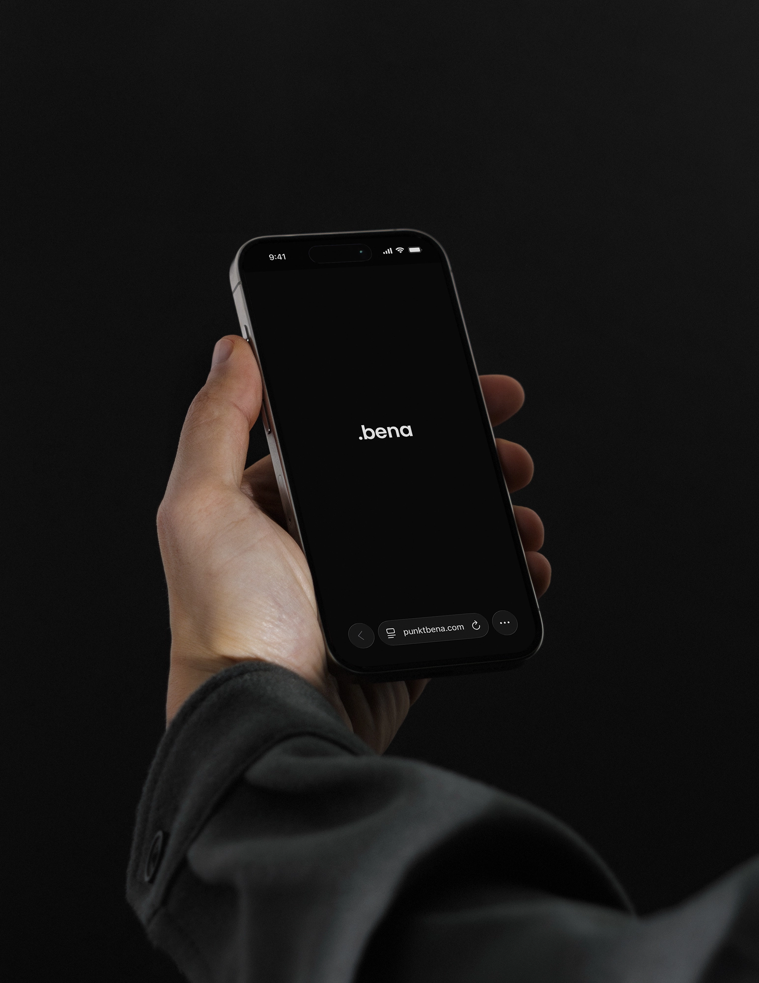 iPhone-Mockup einer Architektur-Website